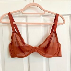 Burnt orange Cuup plunge bra 36D